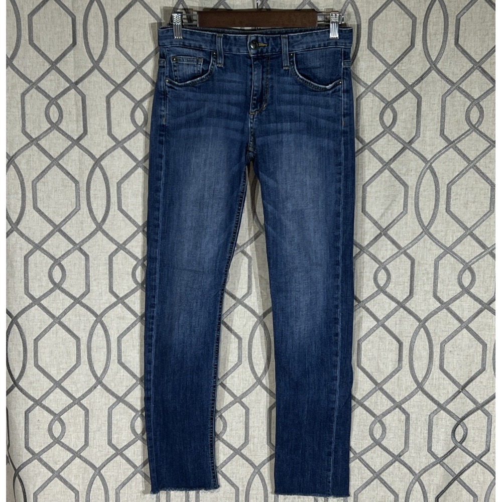 Joe's Jeans The Smith Mid Rise Straight Crop Denim Blue Womens W 25